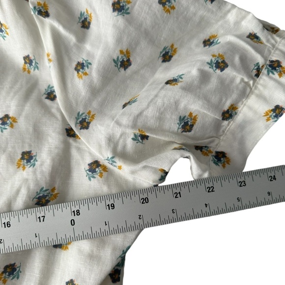 GAP size 16 NWT short sleeve a-line floral print linen blend dress mid-length - Picture 7 of 12